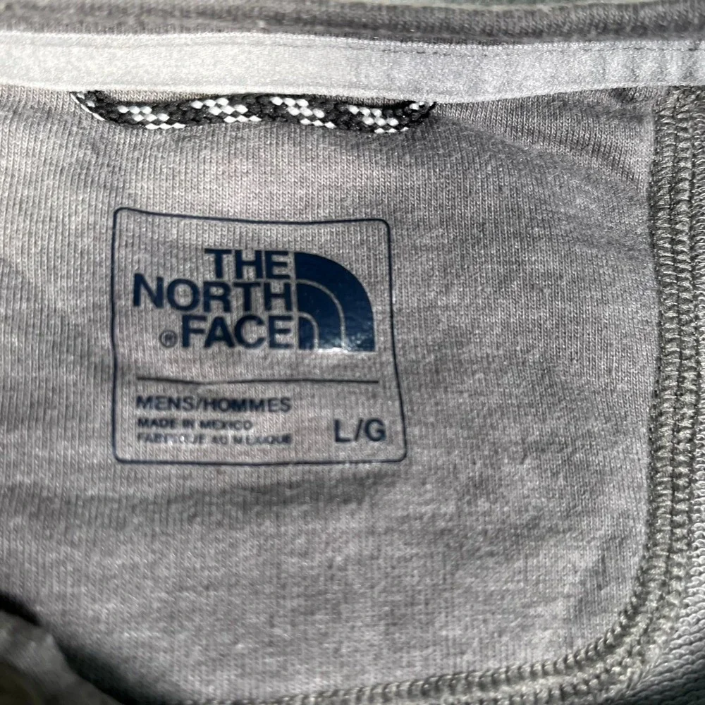 The‎ North Face Henley Shirt Mens Large Heather Gray Cotton Stretch Long Sleeve
